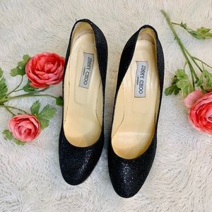 Jimmy Choo Black Cosmic Heels